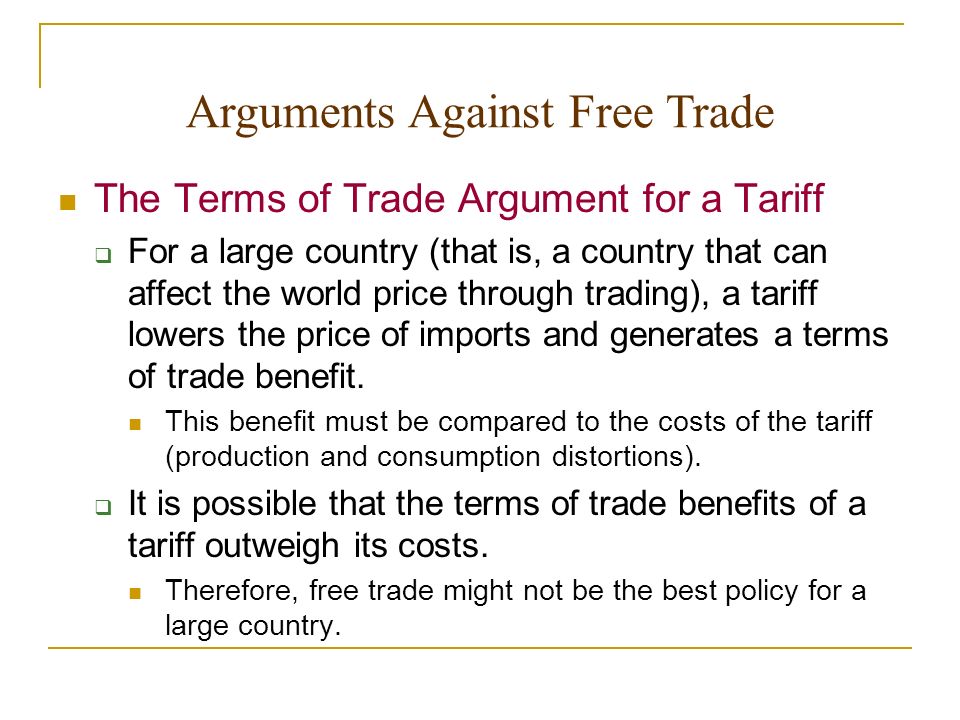 The WTO and Free Trade